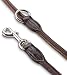 Premium Leder Hundeleine Dora 2,0m - Hunde Leder Leine mit Karabiner - verstellbar Dora (Braun)