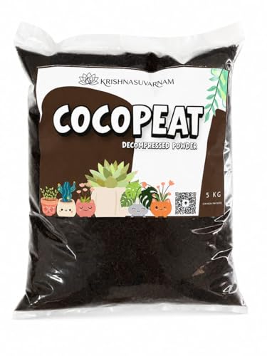 Image of Cocopeat 5kg Low EC Decompressed Powder Ready to Use Sterilized Coconut Fiber Growing Medium for Seed Germination, Potting Mix, Indoor & Outdoor Gardening & Soil Aeration