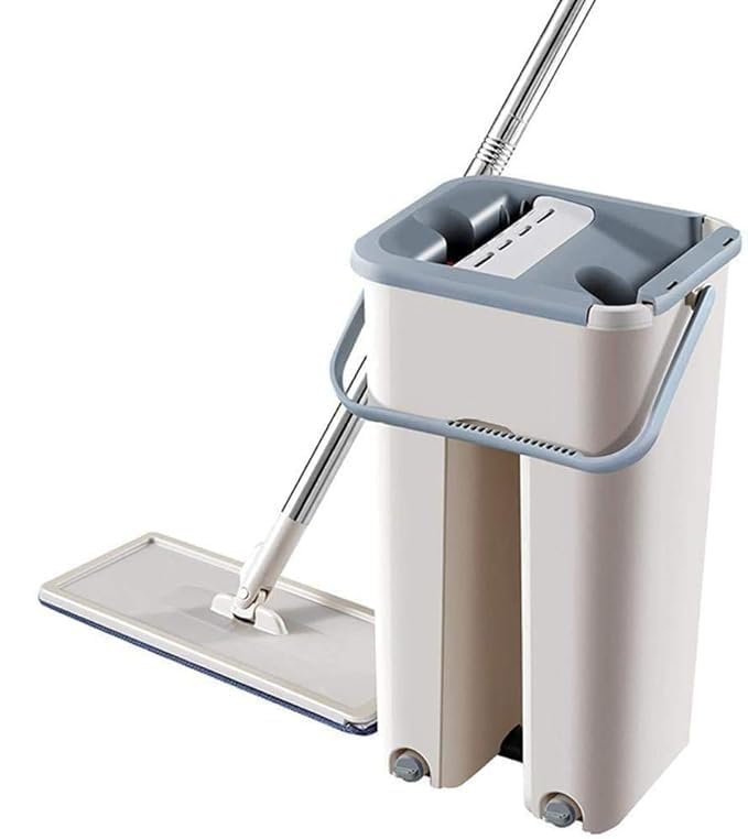 Relizaa 2 in 1 Self Clean Wash Dry Hands-Free Magic Flat Spin Net Scratch Mop New Microfiber Flat Mop with Bucket, Cleaning Squeeze Hand Free Floor Mop (Multicolour) (B0DHLCQ1ML) Amazon Price History, Amazon Price Tracker