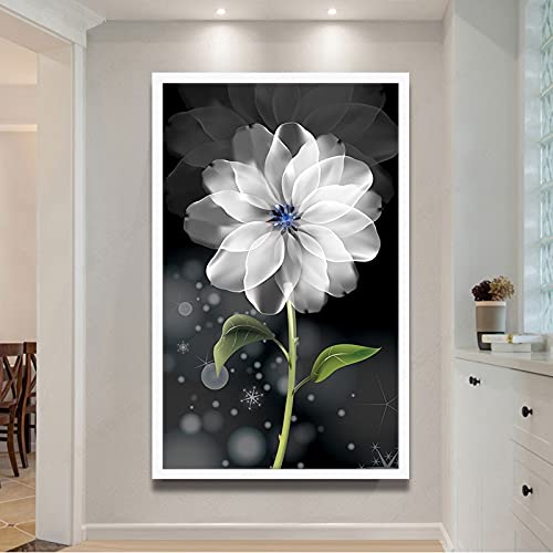 Peinture Kits Diamant Fleurs Blanches Solution Déco Murale Salon - 2