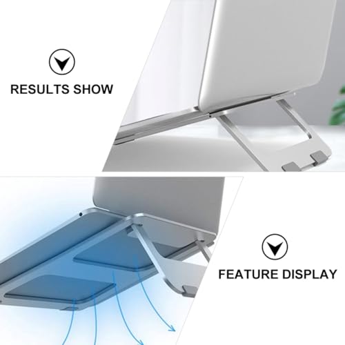 Soporte plegable de aluminio para laptop, ventilación miniatura 5