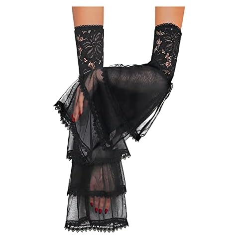 keland Gothic Long Lace Gloves for Halloween Cover