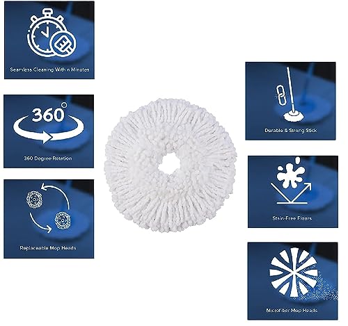Image of Boniry 2 PCS Microfiber Spin Mop Refills for Floor Cleaning - Super Absorbent Universal Mop Head Replacement