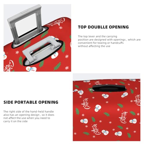 Travel Luggage Cover Cute Christmas Snowman Xmas Tree Fashion Washable Baggage Suitcase Protector Fit For Luggage Small4