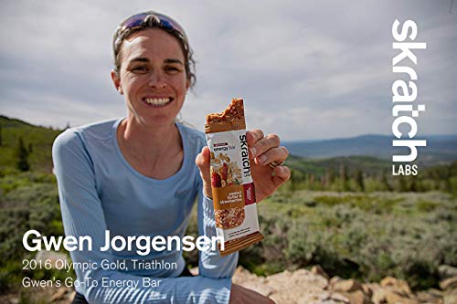 Skratch Labs Energy Bar | Peanut Butter + Strawberries (12 Pack) | Plant Based Healthy Snack | Low Sugar - 5G Protein | Non-Gmo, Gluten Free, Soy Free, Vegan, Kosher #TOP4