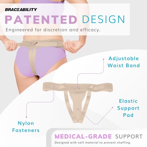Image of BraceAbility The Pelvic Pro Patented Prolapse Uterus Support Belt Girdle for Women's Prolapsed for Dropped Bladder, Vulvar Varicosities, Postpartum Recovery, Symphysis Pubis Dysfunction Pain (M)