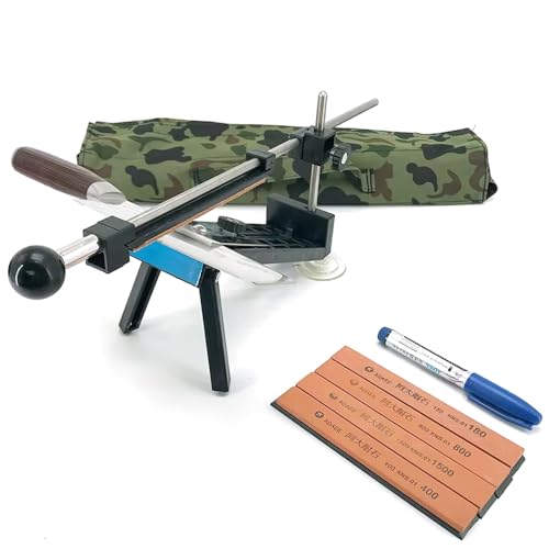 AGPTEK Professional Kitchen Knife Sharpener System Fix-angle with 4 Stones