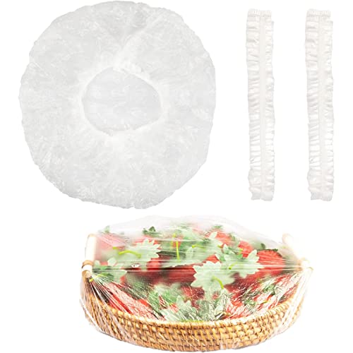 Charlotte Alimentaire Reutilisable, 100 Pièces Film Alimentaire Reutilisable -Sac de Protection des Aliments, Sac de Conservation Alimentaire Couvercles de Bols Réutilisables Élastiqués