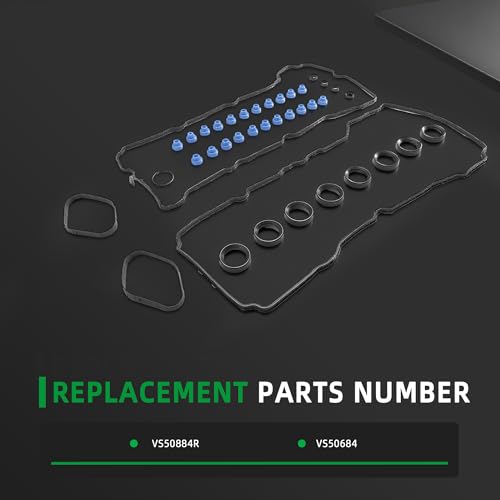 Image of Valve Cover Gasket Set VS50884R for Lincoln MKT /MKS,for Ford Taurus /Flex /Explorer /Police Interceptor Sedan /Police Interceptor Utility 3.5L V6 Gas Turbo 2010-2019,OE VS50684, 39PCS
