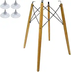 Pe Palito Base Eiffel 75cm Eucalipto Charles Eames Para Mesa MDF ou Mesa Vidro Ventosa (Para Vidro)