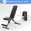 AERLANG-Weight-Bench-Adjustable-Strength-Training-Bench-for-Full-Body-Workout-Fast-FoldingInclineDecline-Utility-Workout-Bench-for-Home-Gym-with-a-Professional-Training-ManualBlack 1 Weight Bench, Adjustable Strength Training Bench for Full Body Workout, Fast Folding/Incline/Decline Utility Workout Bench for Home Gym with a Professional Training Manual