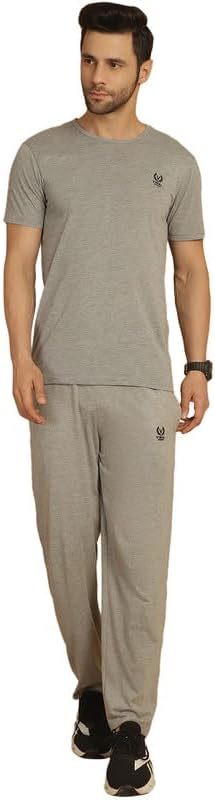 Mack JonneyVIMAL JONNEY Anthracite Cotton Solid CO-ORD Set Tracksuit for Men-ANT_T_D10._02-P