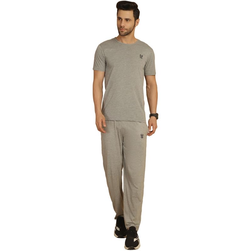Mack JonneyVIMAL JONNEY Anthracite Cotton Solid CO-ORD Set Tracksuit for Men-ANT_T_D10._02-P