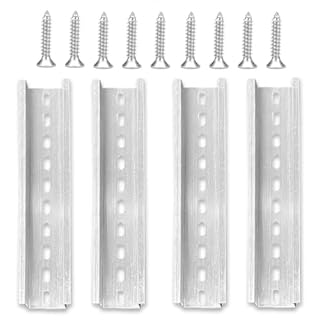 WUSJCOF 4 Pièces Rail en Aluminium, Antirouille et Porteur, Rainure en U, Pour Installation des Équipements Électriques Modulaires, Disjoncteurs Électriques et Rail (Longueur 200 mm)