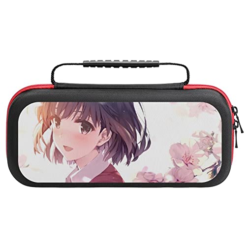 Switch ケース かわいい 加藤 恵 冴えない彼女の育てかた スイッチ ケース switch カバー 全面保護 Switch バッグ 防塵 衝撃吸収 収納バッグ Switch本体/ゲームカード20枚/Joy-Con/ケーブル&イヤホンなどの小物収納 ス