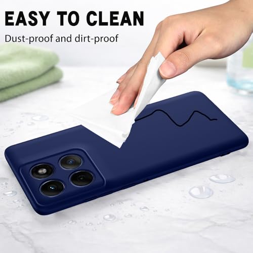 Image of Back Cover Compatible with Motorola Moto Edge 70 5G | Full Camera Protection | Premium Liquid Silicon Case | Flexible Bumper Case for Motorola Moto Edge 70 5G (Dark Blue)