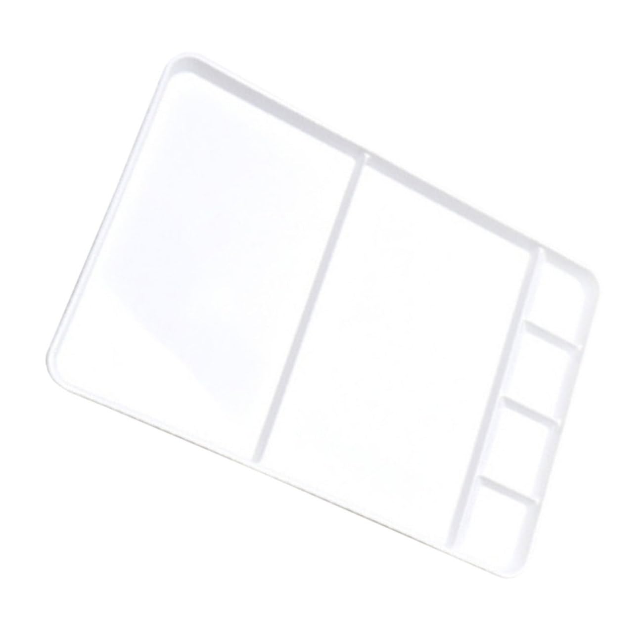 Palette de Peinture Plastique PP à Compartiments Multiples, Blanc