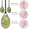 Set Green Jade Eggs Balls Stone Multiple Colors and Styles Natural Green Stones Jade Egg Massage Stone for Women Pelvic Strength Body Train Crystal Balls (Single Massage Stick,Single - 1) #4