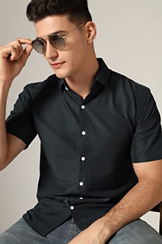 Image of Leriya Fashion Men's Rayon Shirt - Summer Button Down Shirts | Half Sleeve Printed |Formal |Casual Stylish (Available in Plus Size)