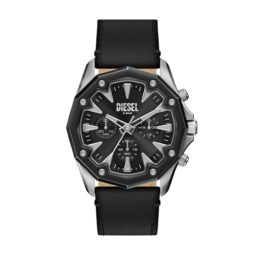 Montre Diesel Stinger DZ4710 homme montre 46mm acier inoxydable ton argent