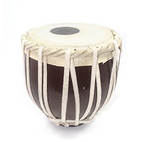 India Meets India Wooden Tabla Set/Tabla Drum [Brown], Wooden Bayan & Dayan w/ Cushion and Leather Straps to Tune - Perfect Tabla Set for Beginners, Wooden Tabla Set with Learning Book, 7 INCHES - Thumbnail 7