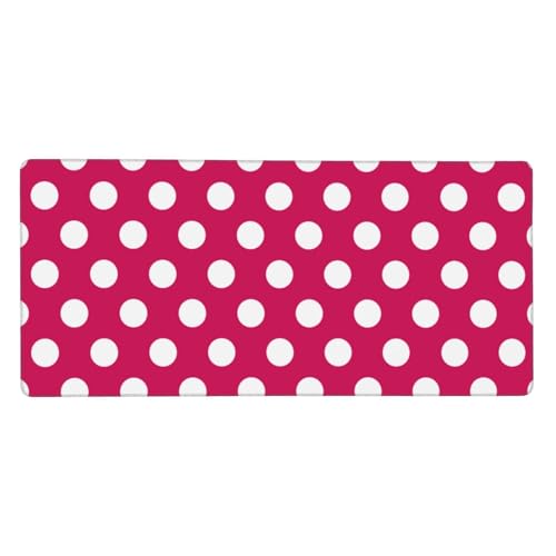 Tapis de souris de jeu rose vif à pois pour illuminer votre espace télétravail et bureau d'ordinateur