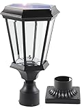 VOCLDFA Solar Post Light, Dusk to Dawn Sensor Pillar Light Fixture 15.8"H, Waterproof LED Exterior L