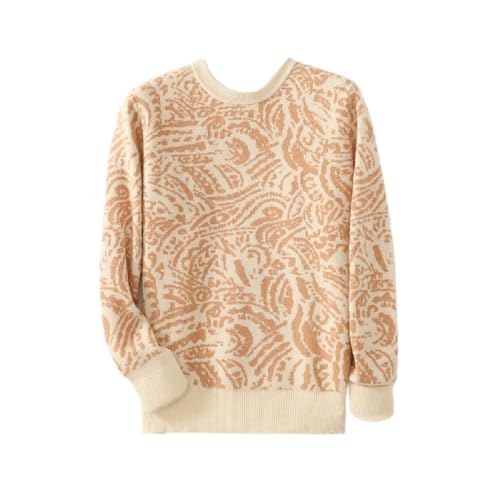 Chinese New Year men's round neck wool sweater, color blocked thick red fashionable top