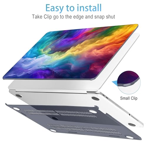 Funda MacBook Neo 2026 13 Rainbow Cosmic diseño ligero con policarbonato 5