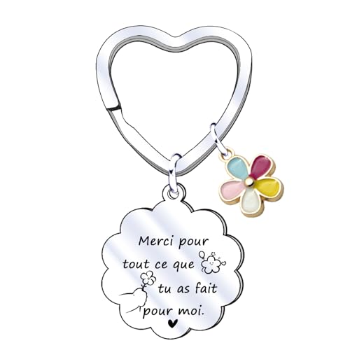 QTQTLP Cadeau Nounou Porte Clé Nounou Cadeau Remerciement Merci