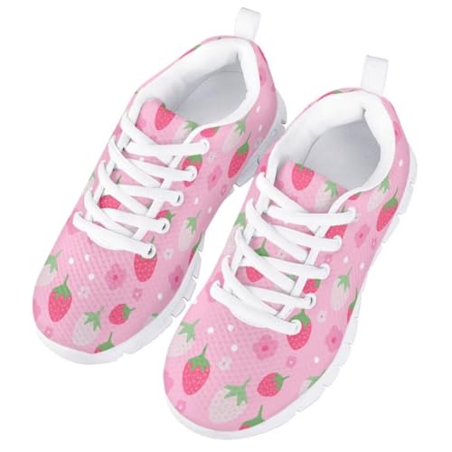 Pink Girls Sneakers Kids Lightweight Breathable School Athletic Running Walking Shoes2