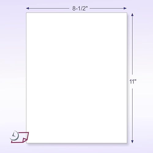 Miniatura 10 de NextDayLabels - Cartulina de cubierta de 80 libras (7.62 ozm), 50 hojas por paquete, ideal para impresión, proyectos escolares, volantes,