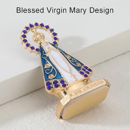 OULIGET Miniature Blessed Virgin Mary Statue Set,Catholic Mother of Jesus Figurine with Halo,Religious Décor Spiritual Gift,Home Altar Car Dashboard Collectible Display,5 Pieces - Thumbnail 5
