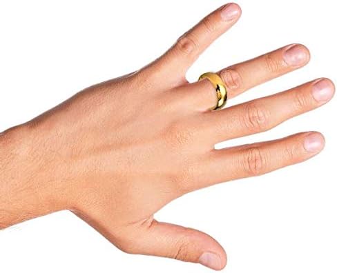Plain Simple Wide Dome Black Or Silver Couples Titanium Wedding Band Ring for Men for Women Comfort Fit 8MM Size 5-14