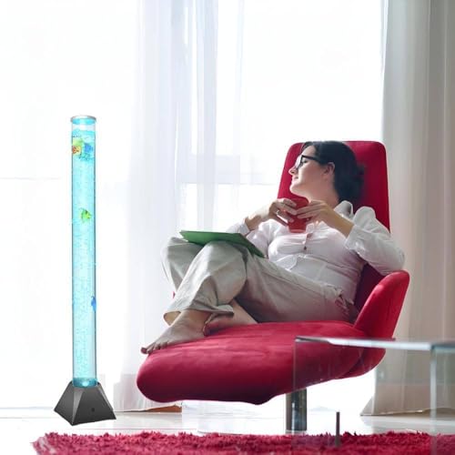 Mindiverse Sensory Bubble Tube Night Lamp, LED Water Fish Lamp for Kids with Autism ADHD, Stress Relief Calming Light for Adults, Bedroom Living Room Decor - Image 7