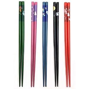 JapanBargain 3644, Bamboo Chopsticks Reusable Japanese Chinese Korean Chopsticks Set Wood Chop Sticks Hair Sticks 5 Pair Gift Set Dishwasher Safe, 9 inch, 4 Packs