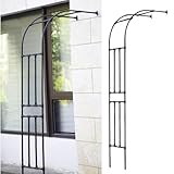 Arco de enrejado de jardín para plantas trepadoras, resistente a la intemperie, medio arco, soporte de enredadera, arco decorativo de rosas, disponible en tamaños de 60 a 300 cm (260 x 240 cm)