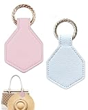 JIRVEX 2 piezas sujeta sombreros magnético blanco rosa, soporte de cuero PU con anillo para bolso mochila cochecito, clips magnéticos para el sol sombrero de paja gorra de béisbol viaje al aire libre
