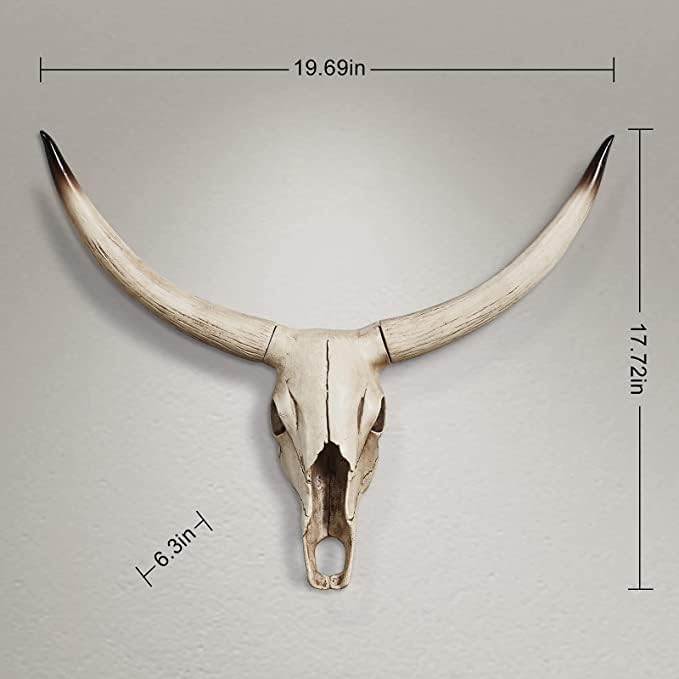 Miniatura 4 de Escultura de pared de cabeza de vaca de simulación retro, taxidermia de imitación, colgante creativo para colgar en la pared, colgante creativo para