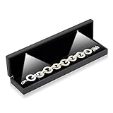 Geff House Jewelry Bracelet Presentation Gift Box with LED Light (Black)