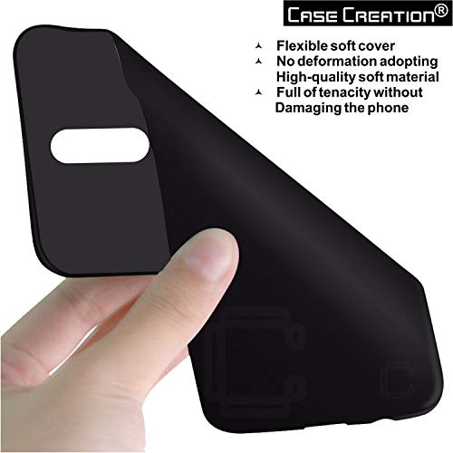 Image of Case Creation for Oppo Reno 2019 Back case, Oppo Reno Slim Flexible Smart Look case with 360 Camera All Angle Protection (Pure Black)