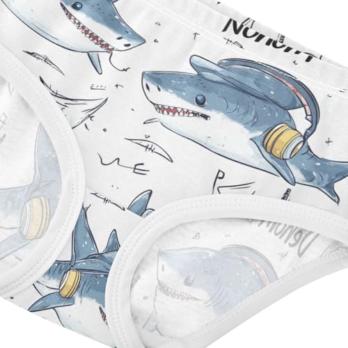Wusikd Shark Girls' Underwear Cotton Girls Briefs Soft Toddler Underwear 2T4