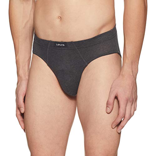 Image of Levi's 011 Comfort Brief for Men | 100% Pure Cotton | Breathable | Durable | Anti-Roll Waistband | Extra Supportive Gusset | Dual Layer 3D Pouch | Tagless & Zero Irritation Comfort | Pack of 3