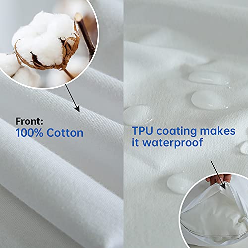 Simple&Opulence Waterproof Pillow Protectors With Zipper Standard Size -Set Of 2-Hypoallergenic Dustproof White Pillow Cover (20”X26”,2 Pack) #TOP1