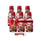 Mocha Peppermint Non Dairy Coffee Creamer, Liquid Creamer, (1 Case, 6-Pack) with K-Tech USA Keychain