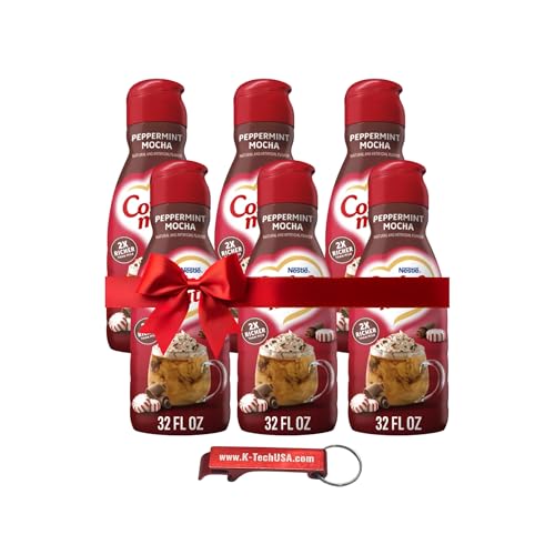 Mocha Peppermint Non Dairy Coffee Creamer, Liquid Creamer, (1 Case,