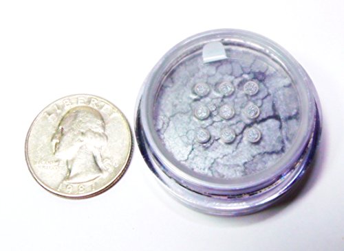 Pure Zivaª Beautiful Silver Grey Loose Powder Mineral Glitter Single Pot Eyeshadow Dust Pigments; Talc, Paraben & Cruelty Free, No Animal Testing #TOP2