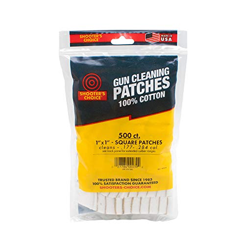 Shooter's Choice Cleaning Patches 1 in. 500 pk.,White