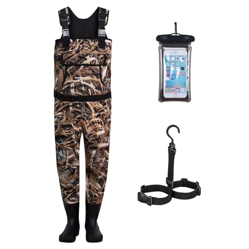 RIVERWANDPROT Neoprene Fly Fishing Waders with Boots for Men and Women, Waterproof Chest Waders, Hunting Clothes, Fishing Bibs Wading Pants (11#)