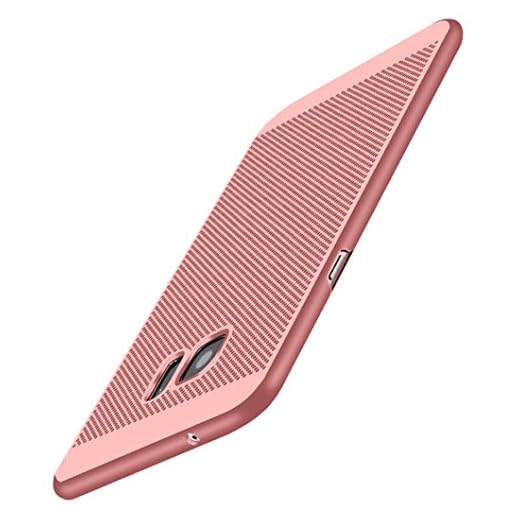 Jacyren Fodral för Samsung Galaxy S7, Galaxy S7 Edge mobiltelefonskal, ultratunn [andningsbar] fjäderlätt PC-fodral fodral S7 skyddande fodral skal skydd för Galaxy S7 Edge, Roséguld, S7 Edge